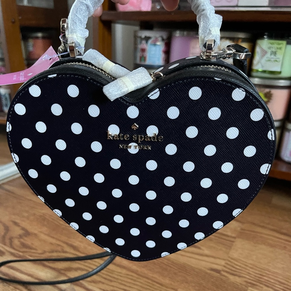 Kate Spade Love Shack Heart Purse Bag Black